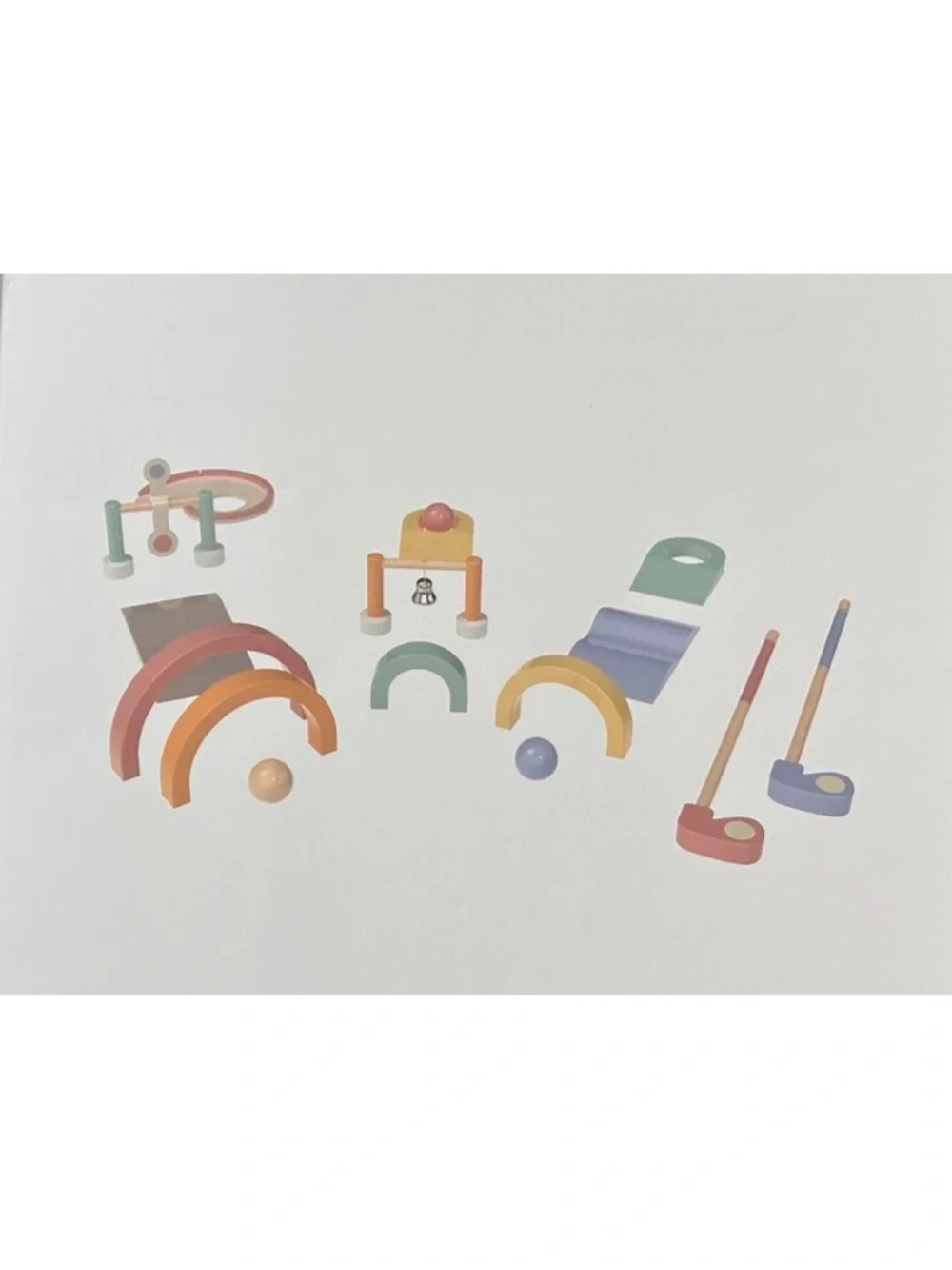 Kifun | Wood Mini Golf Playing Set Role Play Logic Toy